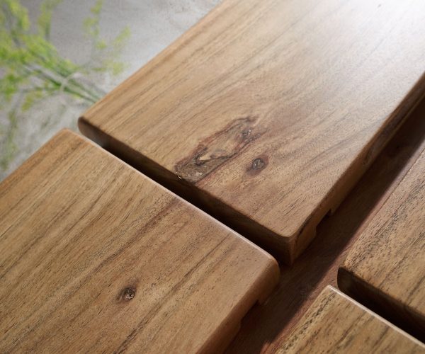 Komoda Live Edge 147 cm akácie přírodní 3 dvířka 3 zásuvky - Image 6