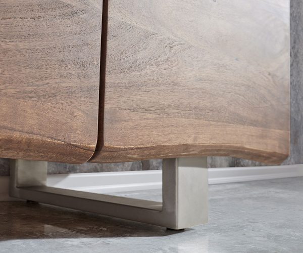 Komoda Live Edge 147 cm akácie hnědá 3 dvířka 3 zásuvky - Image 6