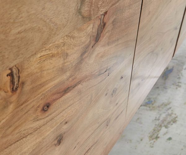 Komoda Live Edge 172 cm akácie přírodní 4 dvířka 4 zásuvky - Image 7