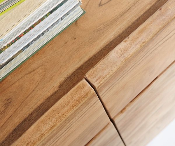 Komoda Live Edge 172 cm akácie přírodní 4 dvířka 4 zásuvky - Image 4