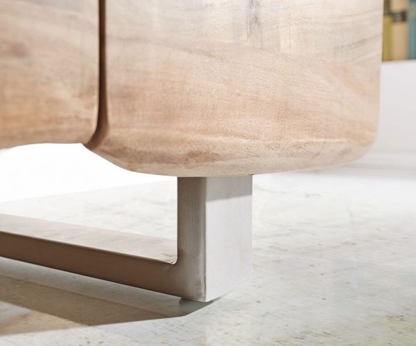 Komoda Live Edge 172 cm akácie přírodní 4 dvířka 4 zásuvky - Image 9