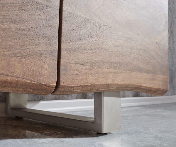 Komoda Live Edge 172 cm akácie hnědá 4 dvířka 4 zásuvky - Image 7