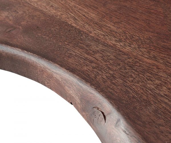 Jídelní stůl Edge 200x100 akácie hnědá nerezová ocel široká podnož - Image 5