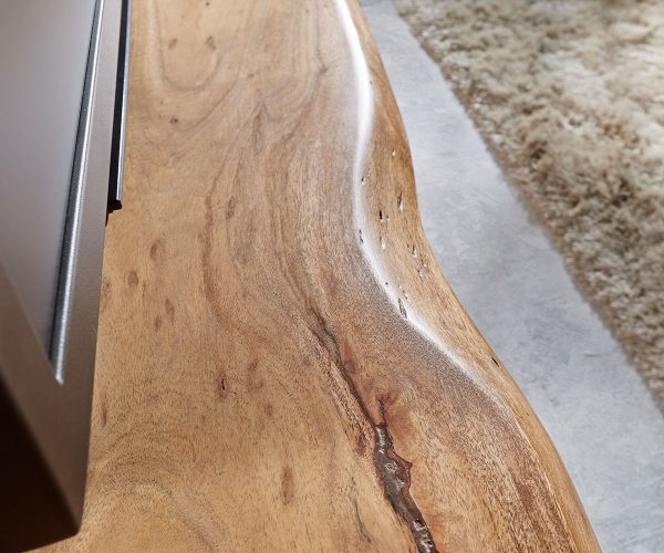 TV stolek Live Edge 230 cm akácie masiv 4 zásuvky - Image 2