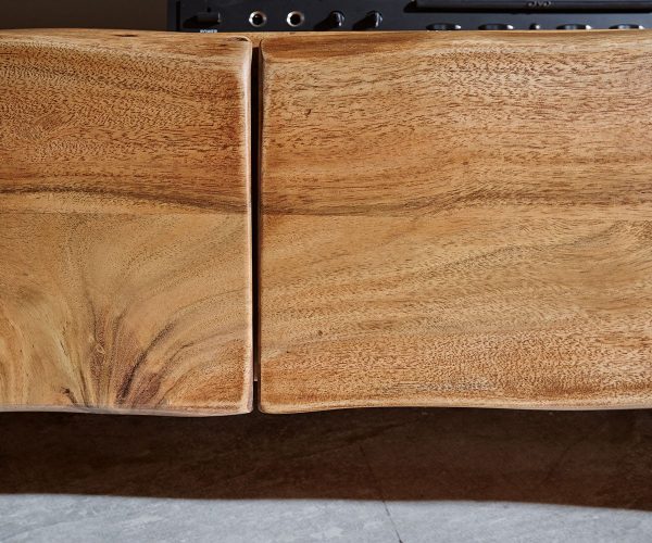 TV stolek Live Edge 230 cm akácie masiv 4 zásuvky - Image 5