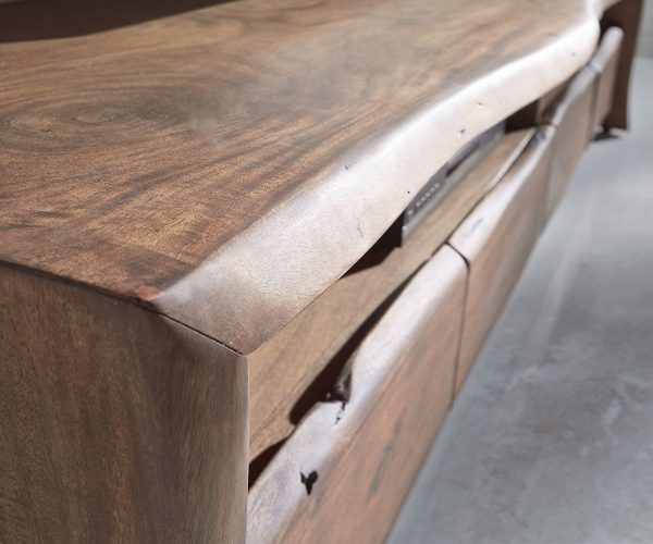 TV stolek Live Edge 230 cm akácie hnědá 4 zásuvky - Image 2