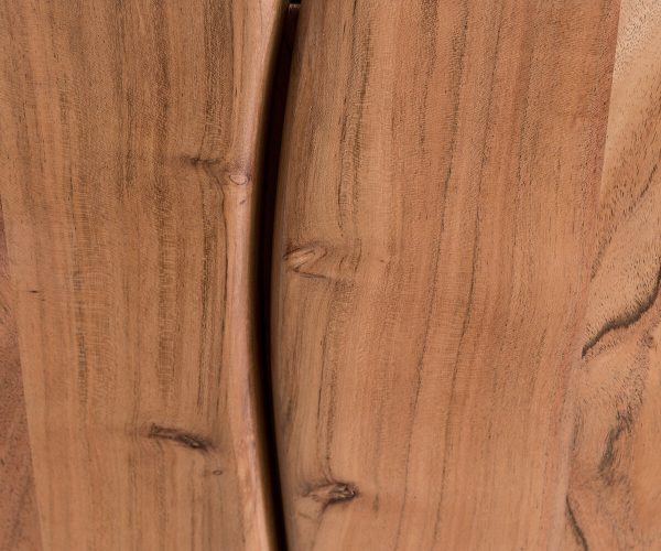 TV stolek Live Edge 200 cm přírodní akácie 4 dvířka 2 přihrádky - Image 5