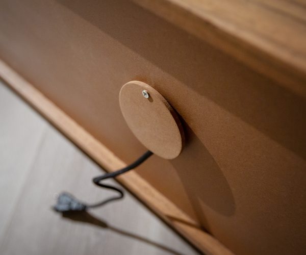 TV stolek Stonegrace 200 cm přírodní akácie 3D 4 dvířka - Image 8