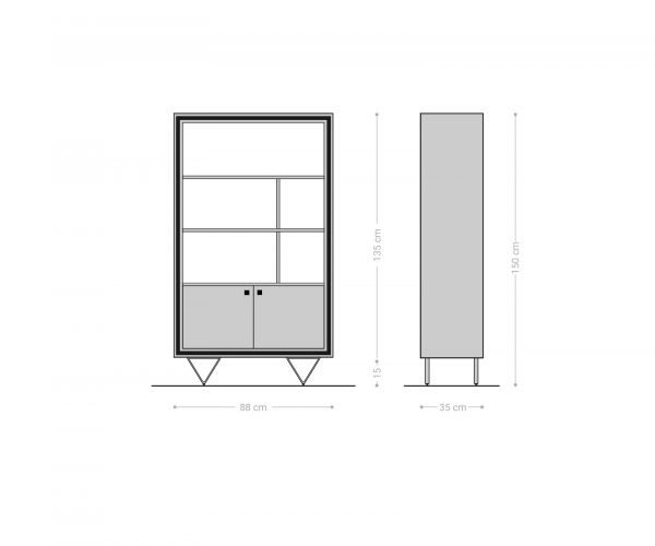 Skříň Stonegrace 88 cm akácie přírodní 3D 2 dvířka - Image 7