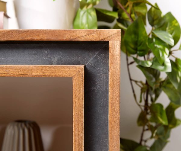 Skříň Stonegrace 88 cm akácie přírodní 3D 2 dvířka - Image 5