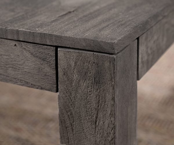 Konferenční stolek Indra akácie platina 120x70 cm masivní dřevo - Image 5