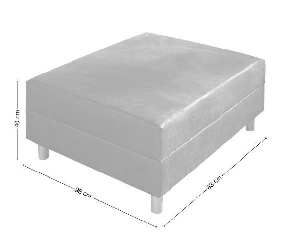Taburet Clovis Š98 x H83 světle šedá modul texturované tkaniny - Image 6