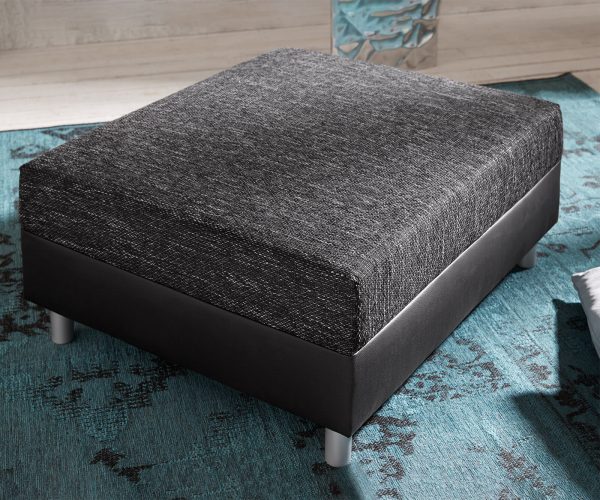 Taburet Clovis Š98 x H83 černá Modul imitace kůže - Image 2