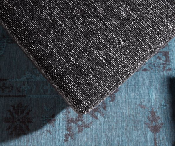 Taburet Clovis Š98 x H83 černá Modul imitace kůže - Image 5