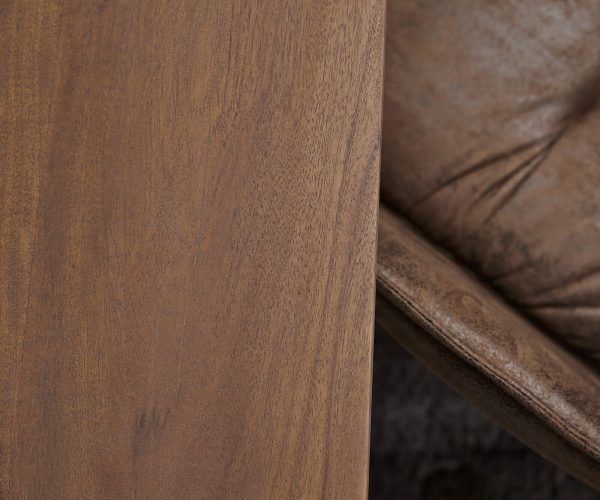 Jídelní stůl švýcarská hrana-Edge 140x90 akácie hnědá podnož široká - Image 7