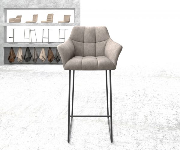 Barová židle Yulo-Flex vintage taupe kovová podnož - Image 2