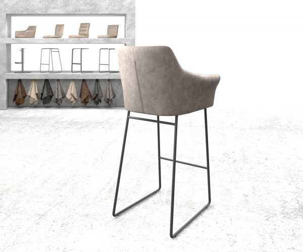 Barová židle Yulo-Flex vintage taupe kovová podnož - Image 3