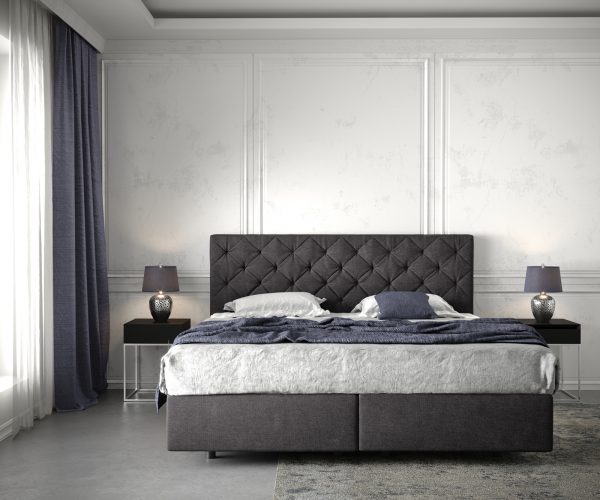 Boxspring postel Dream-Great 180x200 cm černá s matrací a topperem - Image 2