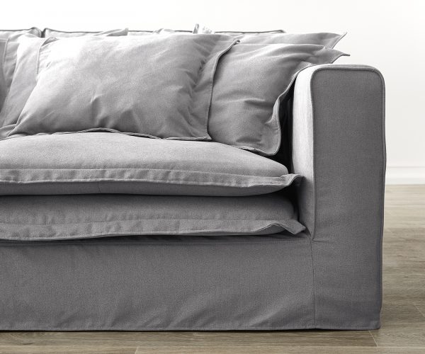 Pohovka Noelia 240x140 cm šedá s polštářem Bigsofa - Image 5