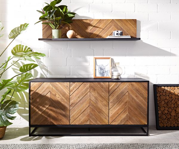 Komoda Famke 145 cm mango teak 3 dvířka - Image 2