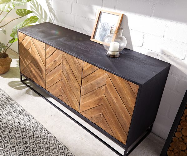 Komoda Famke 145 cm mango teak 3 dvířka - Image 5