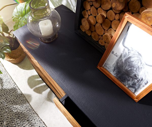 Komoda Famke 145 cm mango teak 2 dvířka 3 zásuvky - Image 6
