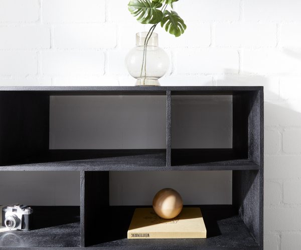 Skříň Famke 120 cm mango teak 10 přihrádek 2 dvířka - Image 6