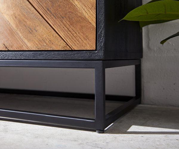 Skříň Famke 120 cm mango teak 10 přihrádek 2 dvířka - Image 7