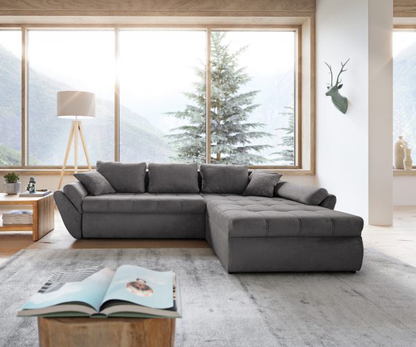 Rohová pohovka Loana 275x185 taupe lenoška funkce rozkladu variabilní - Image 2
