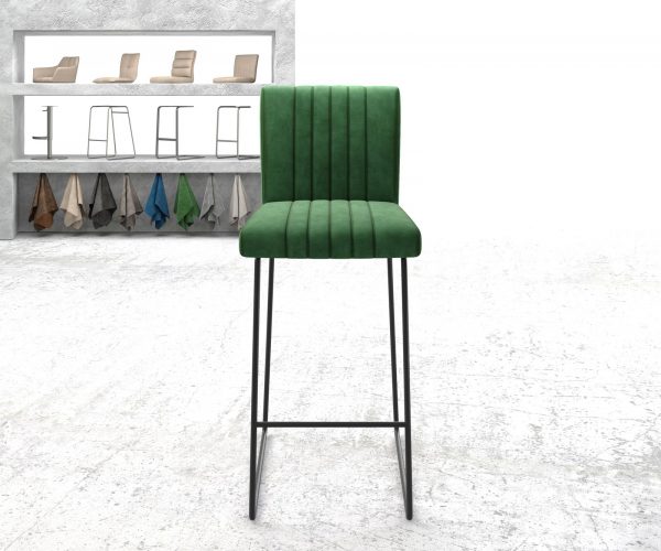 Barová židle Luiga-Flex Velvet Green Kovový rám - Image 2