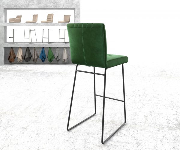 Barová židle Luiga-Flex Velvet Green Kovový rám - Image 3