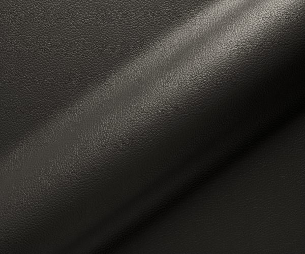 Barová židle Pela-Flex pravá kůže černá konzolová podnož plochá kovová - Image 4