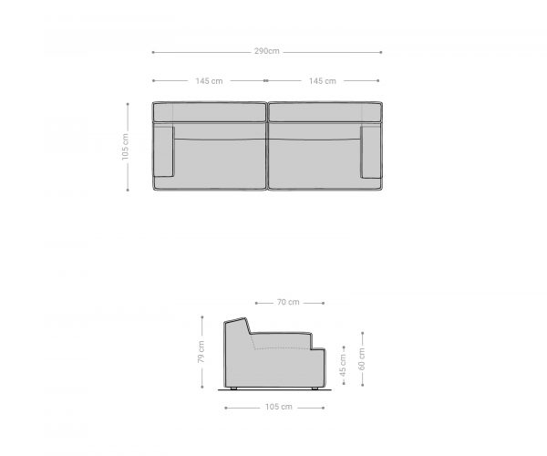 Pohovka Basit 290 x 110 cm žinylka zlatá - Image 6