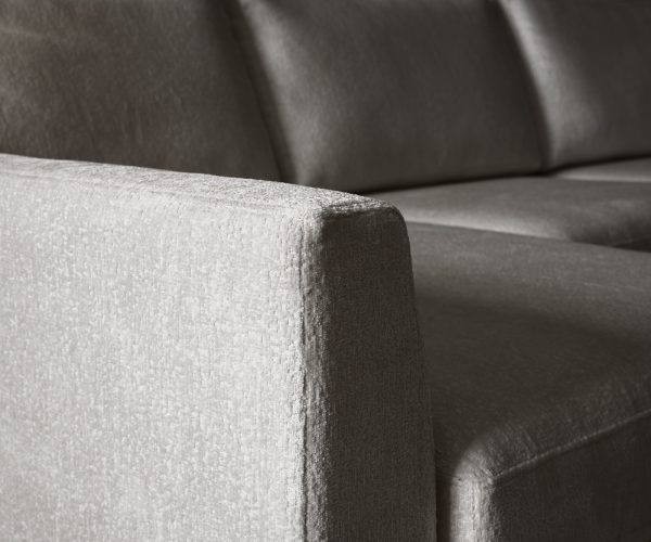 Rohová pohovka Marla 285x140 cm žinylka levá lenoška taupe - Image 6