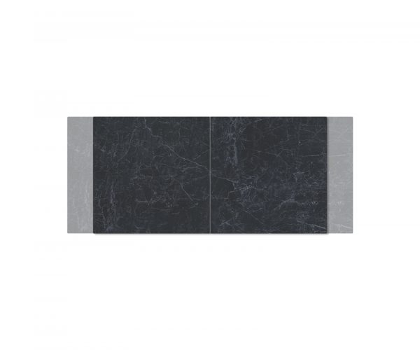 Jídelní stůl Edge 180-220x90cm Laminam® keramika šedá rozkládací křížová podnož černá - Image 4