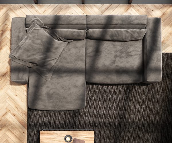 Rohová pohovka Sirpio XL 270x175 cm mikrovlákno khaki hnědá variabilní lenoška - Image 8