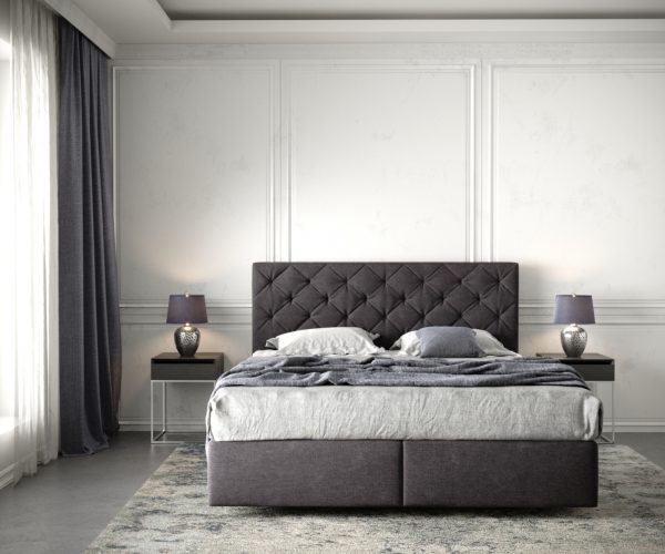 Boxspring postel Dream-Great 160x200 cm mikrovlákno černá s matrací a topperem - Image 2