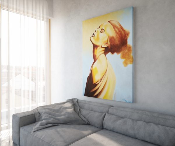Obraz Young Žena 120x170 cm vícebarevná akryl na plátně - Image 2