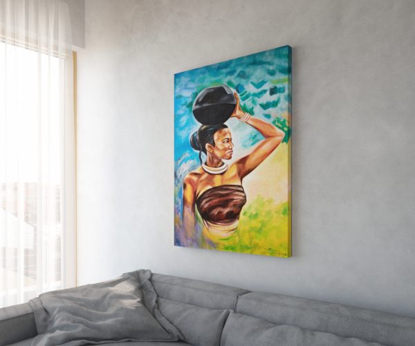 Obraz Afrika 100x140 cm vícebarevná akryl na plátně - Image 2