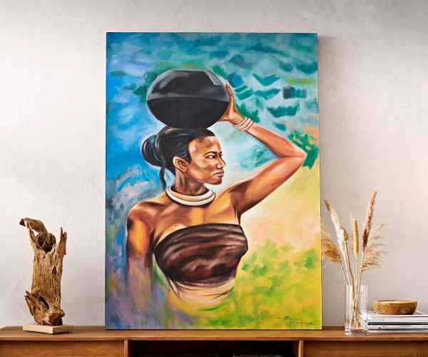 Obraz Afrika 100x140 cm vícebarevná akryl na plátně - Image 3