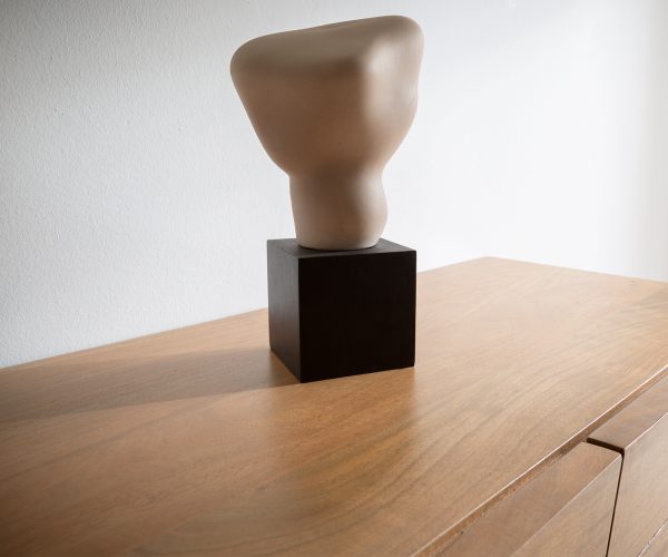 Komoda Kayu 200x40x70 cm přírodní akácie 4 dvířka podnož ve tvaru "V" - Image 5