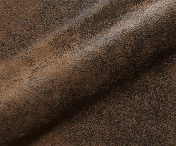Pohovka ve tvaru "U" Elio 300x185 cm imitace kůže vintage hnědá vintage s taburetem - Image 3