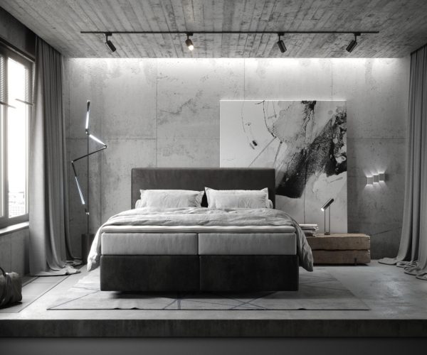 Boxspring postel Dream-Well 160x200 cm mikrovlákno antracitová vintage s taštičkovou pružinovou matrací a visco topperem - Image 2