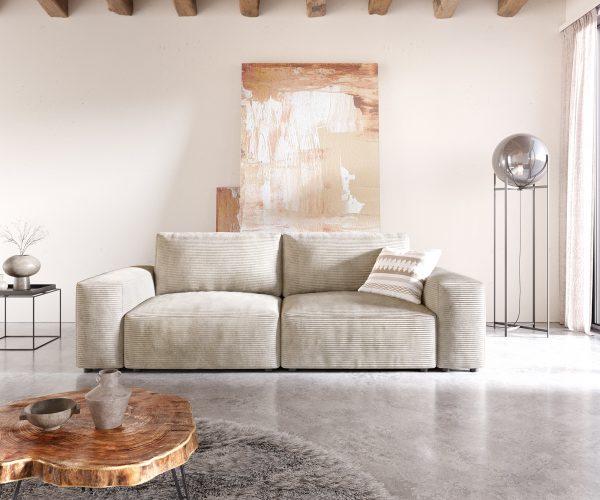Velká pohovka Lanzo D 250x105 cm manšestr béžová - Image 2