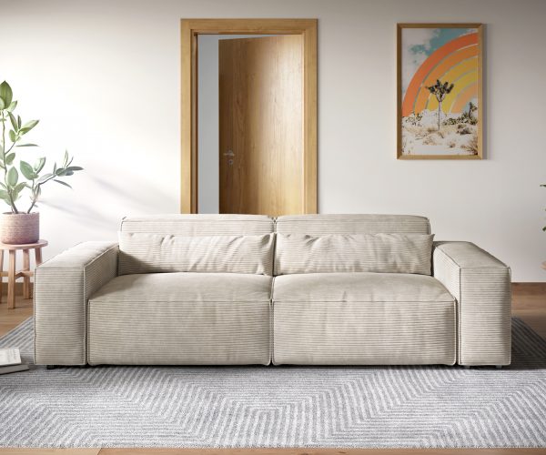 Velká pohovka Sirpio XL 270x125 cm manšestr béžová - Image 2