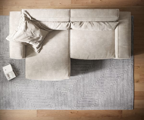 Rohová pohovka Sirpio XL 270x175 cm manšestr béžová variabilní lenoška - Image 6