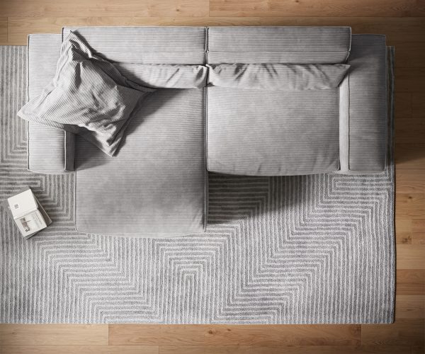 Rohová pohovka Sirpio XL 270x175 cm manšestr stříbrnošedá variabilní lenoška - Image 6