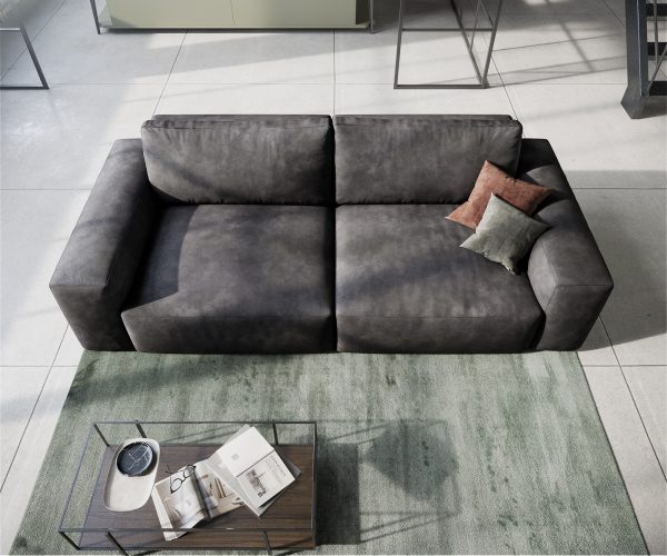 Velká pohovka Lanzo L 250x105 cm koženka antracitová - Image 4