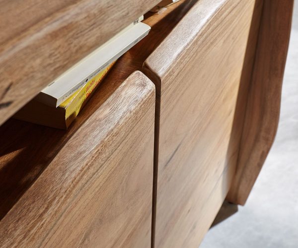 Komoda Live Edge 145 cm akácie přírodní 3 dvířka - Image 4