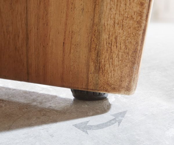 Komoda Live Edge 145 cm akácie přírodní 3 dvířka - Image 7